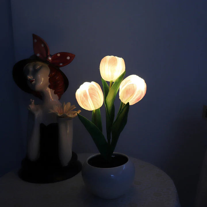 Table Lamp Lifelike Tulip USB-Powered Warm LED