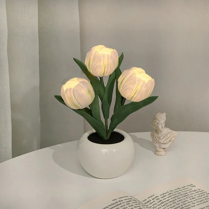 Table Lamp Lifelike Tulip USB-Powered Warm LED