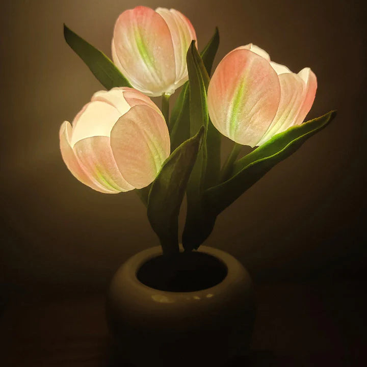 Table Lamp Lifelike Tulip USB-Powered Warm LED