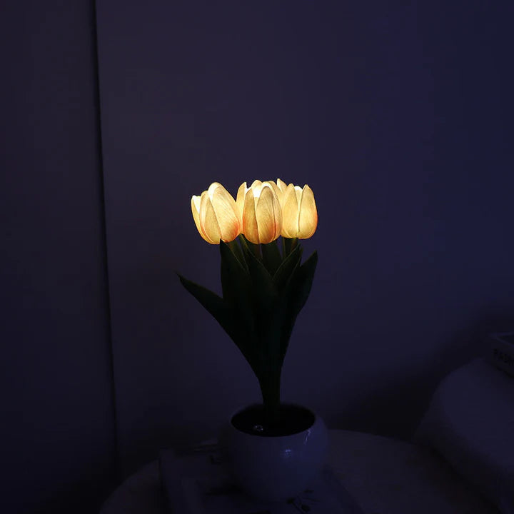 Table Lamp Lifelike Tulip USB-Powered Warm LED
