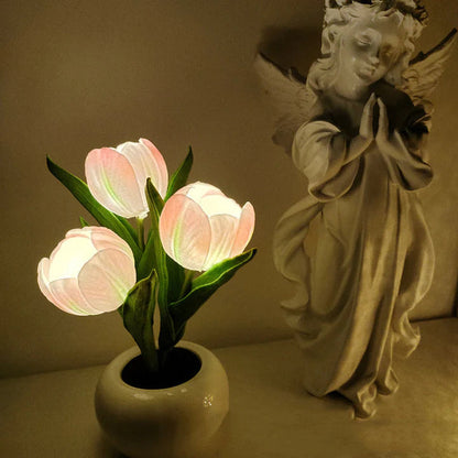 Table Lamp Lifelike Tulip USB-Powered Warm LED