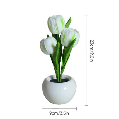 Table Lamp Lifelike Tulip USB-Powered Warm LED