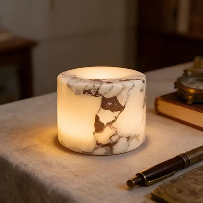 Table Lamp Marble Design Cordless Rechargeable Touch Control