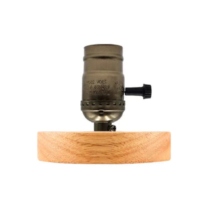 Table Lamp Natural Wood Warm LED Bulb Included