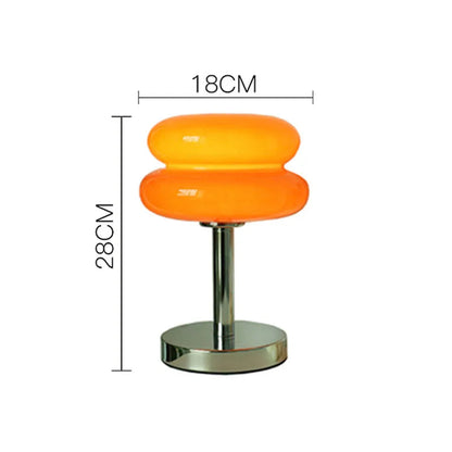 Table Lamp Patterned Glass Integrated LED & USB