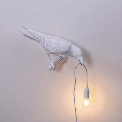 Table Lamp Raven Sculpture Warm Ambient Light