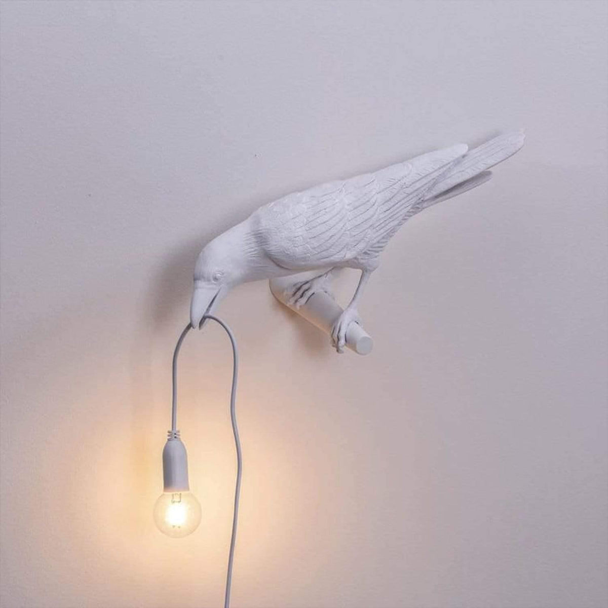 Table Lamp Raven Sculpture Warm Ambient Light