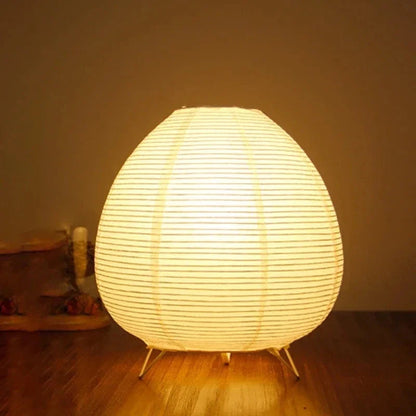 Table Lamp Rice Paper Shade Integrated LED & USB Powered