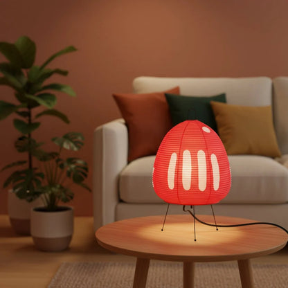 Table Lamp Rice Paper Shade Soft Ambient Lighting