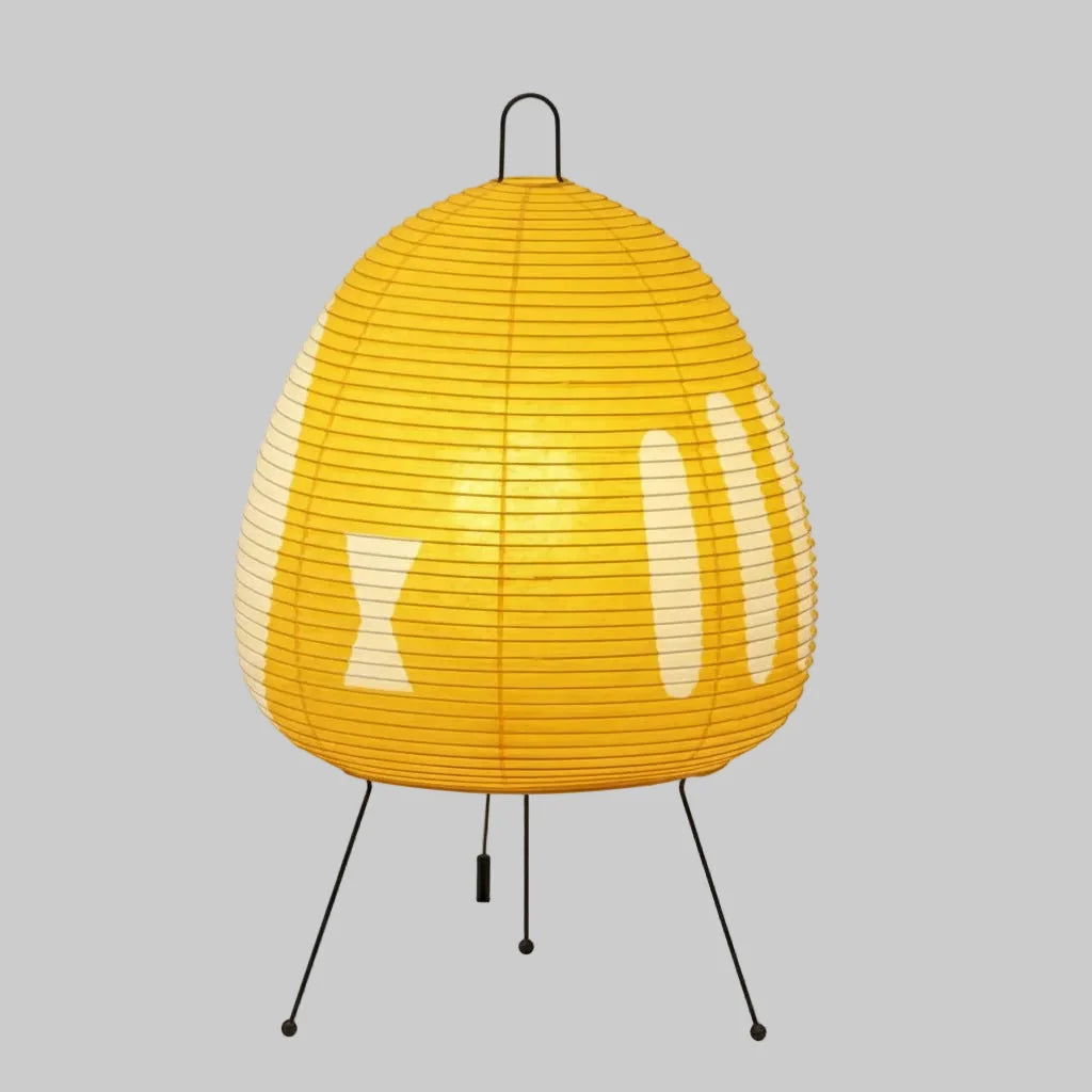 Table Lamp Rice Paper Shade Warm Ambient Light 15.75 Inch