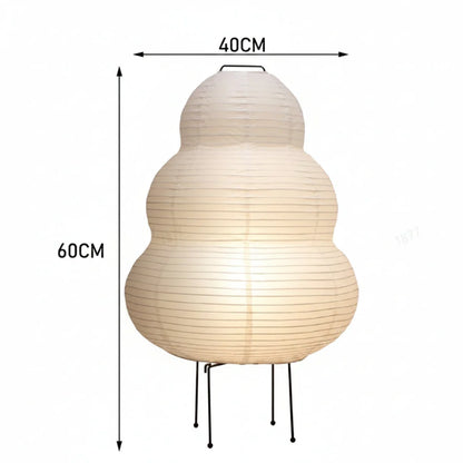 Table Lamp Rice Paper Shade Warm Ambient Light 15.75 Inch