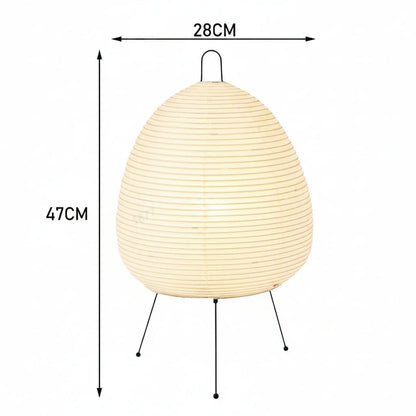 Table Lamp Rice Paper Shade Warm Ambient Light 15.75 Inch