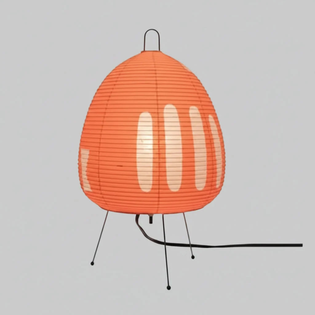 Table Lamp Rice Paper Shade Warm Ambient Light 15.75 Inch