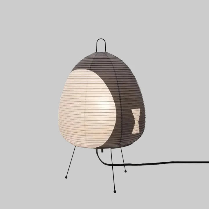 Table Lamp Rice Paper Shade Warm Ambient Light 15.75 Inch