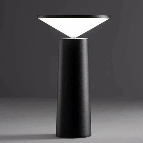 Table Lamp Rotating Shade Rechargeable Adjustable Brightness