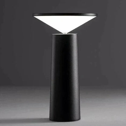 Table Lamp Rotating Shade Rechargeable Adjustable Brightness
