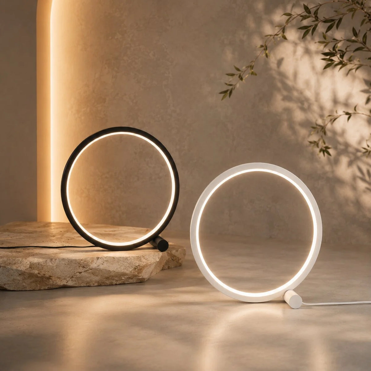Table Lamp Round Minimalist Dimmable LED