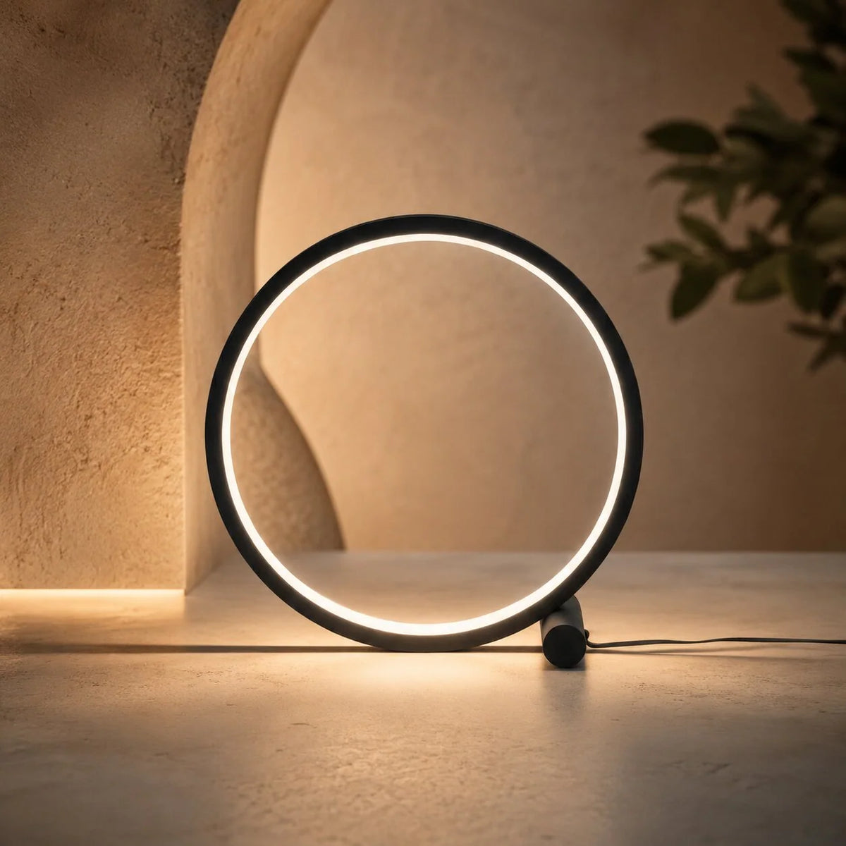 Table Lamp Round Minimalist Dimmable LED