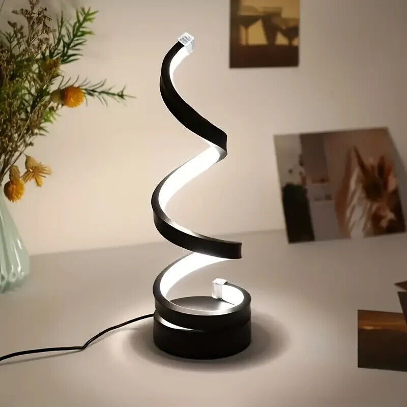 Table Lamp Sculptural Spiral Dimmable LED & Touch Control