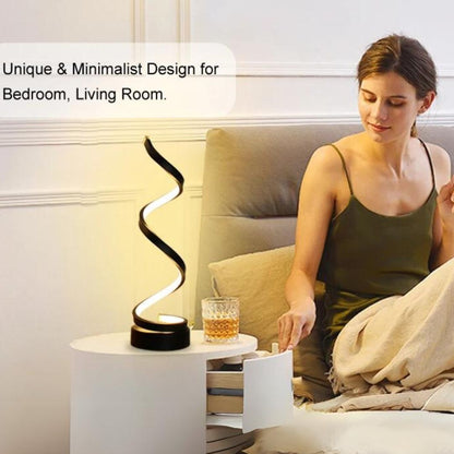 Table Lamp Sculptural Spiral Dimmable LED & Touch Control