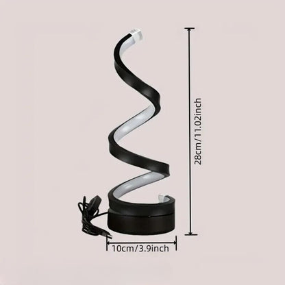 Table Lamp Sculptural Spiral Dimmable LED & Touch Control
