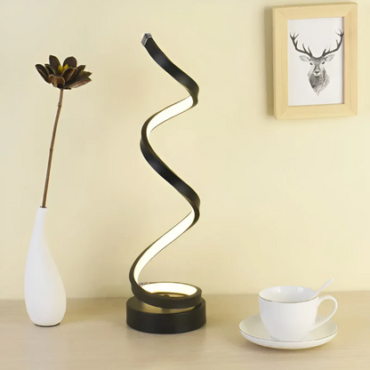 Table Lamp Spiral Acrylic Tri-Color & Stepless Dimmer