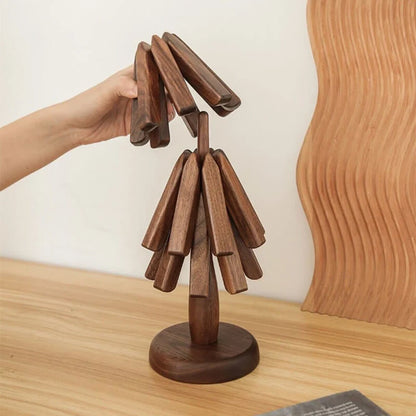Table Mat Black Walnut Heat-Resistant Stackable