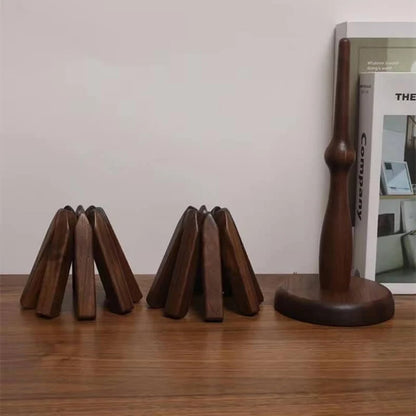Table Mat Black Walnut Heat-Resistant Stackable