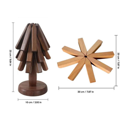 Table Mat Black Walnut Heat-Resistant Stackable