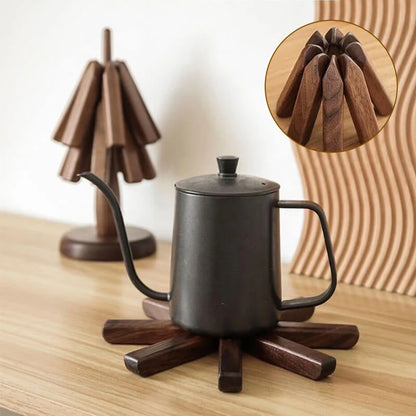 Table Mat Black Walnut Heat-Resistant Stackable