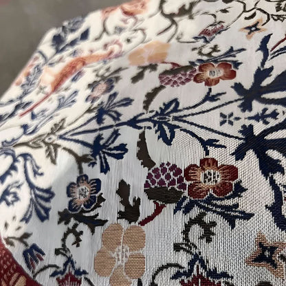 Table Runner Floral Bird Jacquard Decorative Fringe