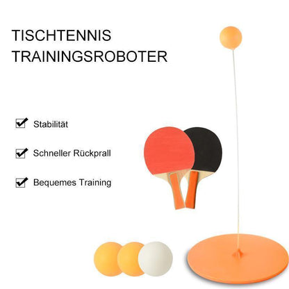 Table Tennis Training Set Flexible Spring Arm Walnut Paddles