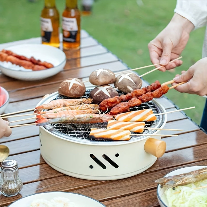 Tabletop Charcoal Grill Compact Stainless Steel Grate