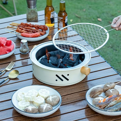 Tabletop Charcoal Grill Compact Stainless Steel Grate