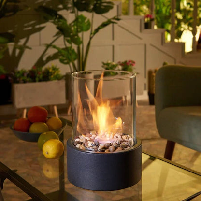 Tabletop Fireplace Bioethanol Smokeless Heat-Resistant Glass