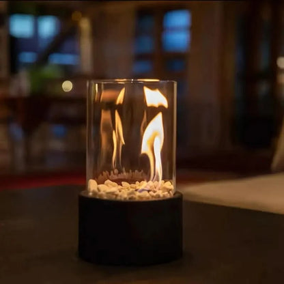 Tabletop Fireplace Bioethanol Smokeless Heat-Resistant Glass