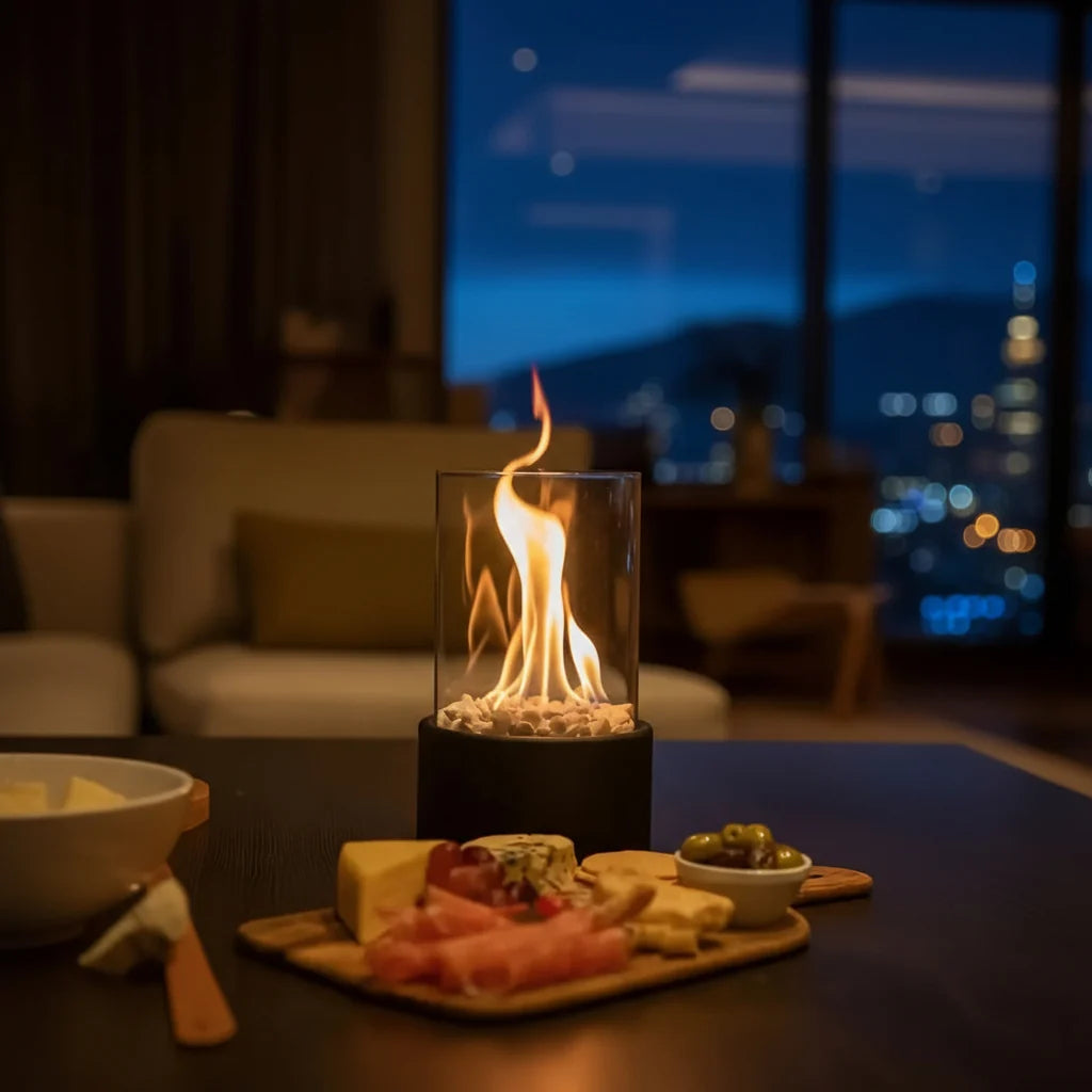 Tabletop Fireplace Bioethanol Smokeless Portable Indoor & Outdoor Use