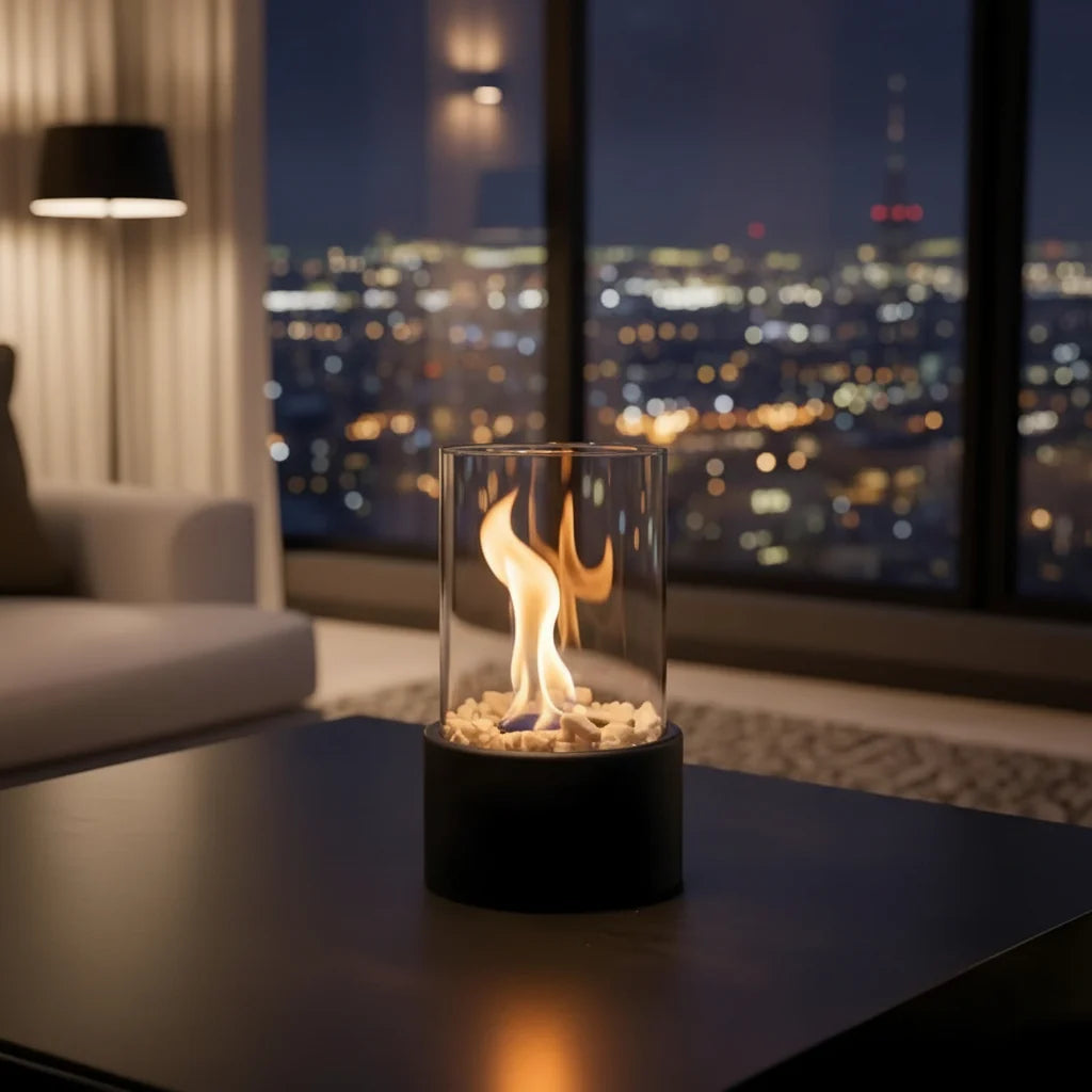 Tabletop Fireplace Bioethanol Smokeless Portable Indoor & Outdoor Use
