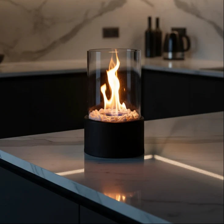 Tabletop Fireplace Bioethanol Smokeless Portable Indoor & Outdoor Use