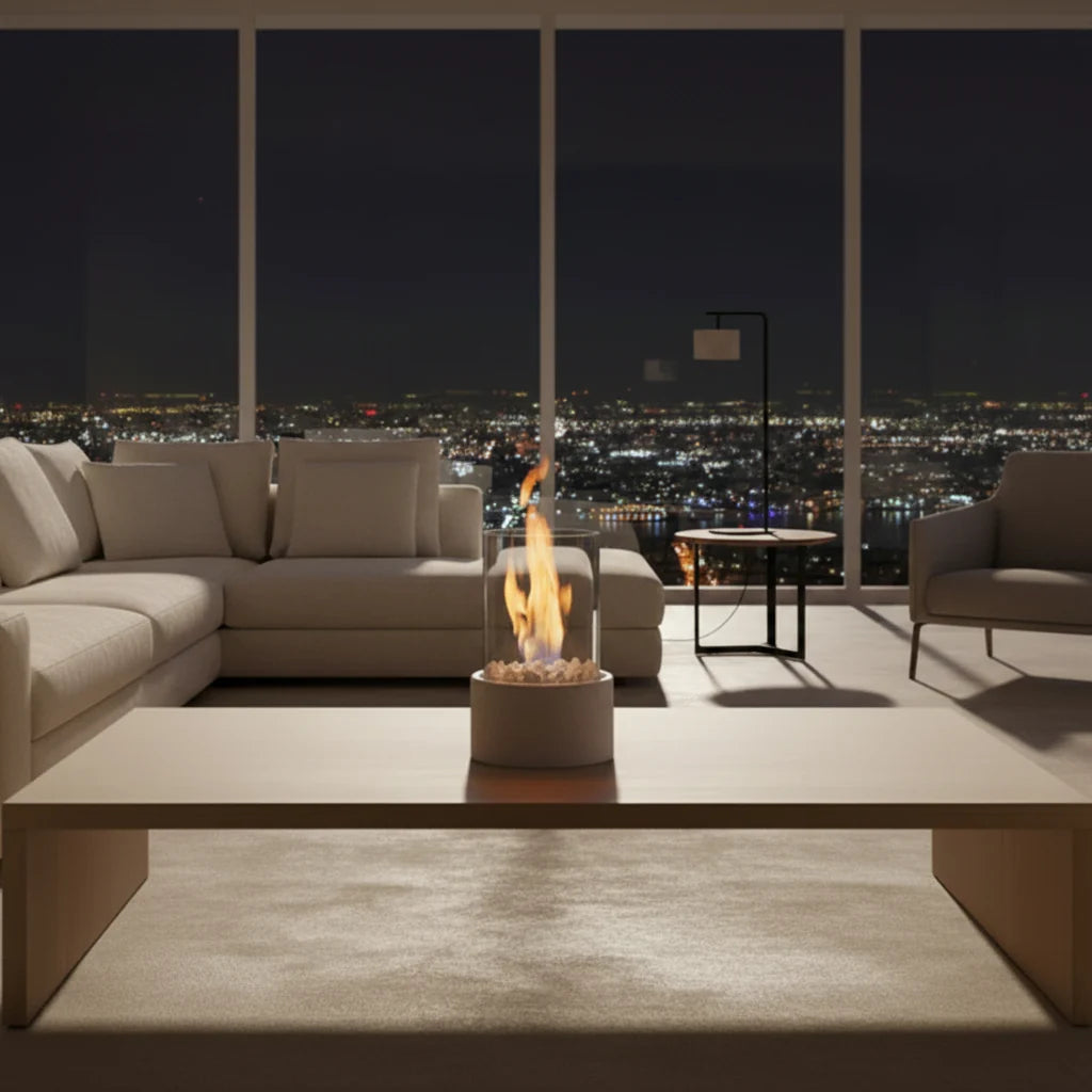Tabletop Fireplace Bioethanol Smokeless Portable Indoor & Outdoor Use