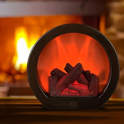 Tabletop Fireplace Realistic Flame-Effect Battery & USB