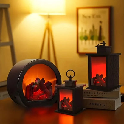 Tabletop Fireplace Realistic Flame-Effect Battery & USB