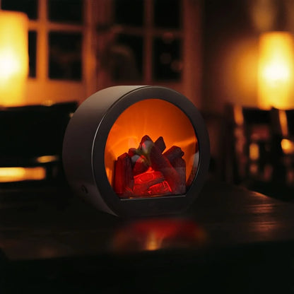 Tabletop Fireplace Realistic Flame-Effect Battery & USB