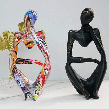 Tabletop Sculpture Minimalist Resin Compact