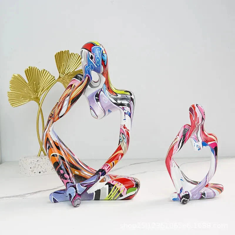 Tabletop Sculpture Minimalist Resin Compact