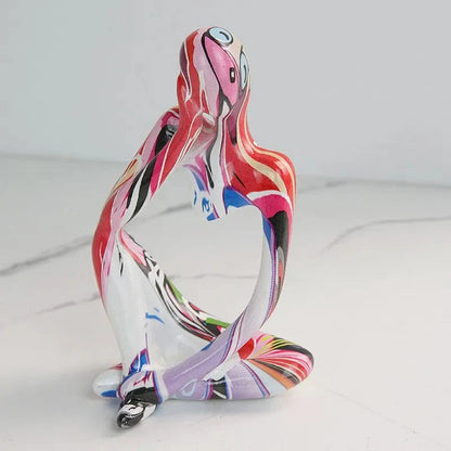Tabletop Sculpture Minimalist Resin Compact
