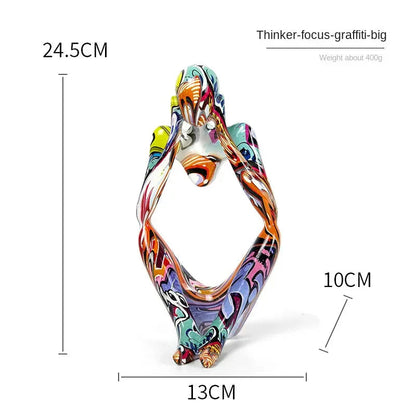 Tabletop Sculpture Minimalist Resin Compact