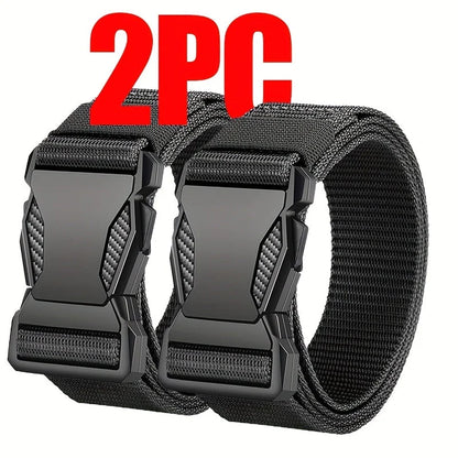 Tactical Belt Quick-Release Buckle Continuously Adjustable Woven Nylon