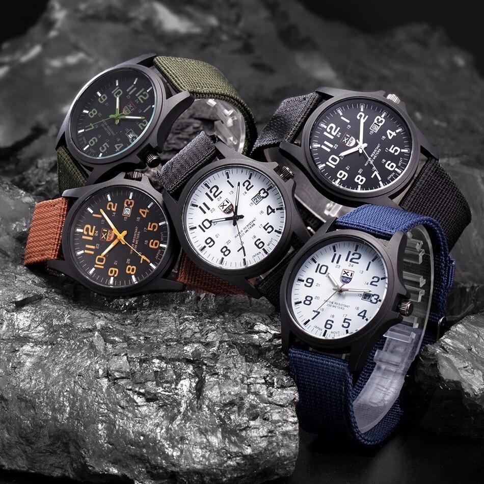Tactical Watch LED Backlight Stainless Steel & Silicone Strap