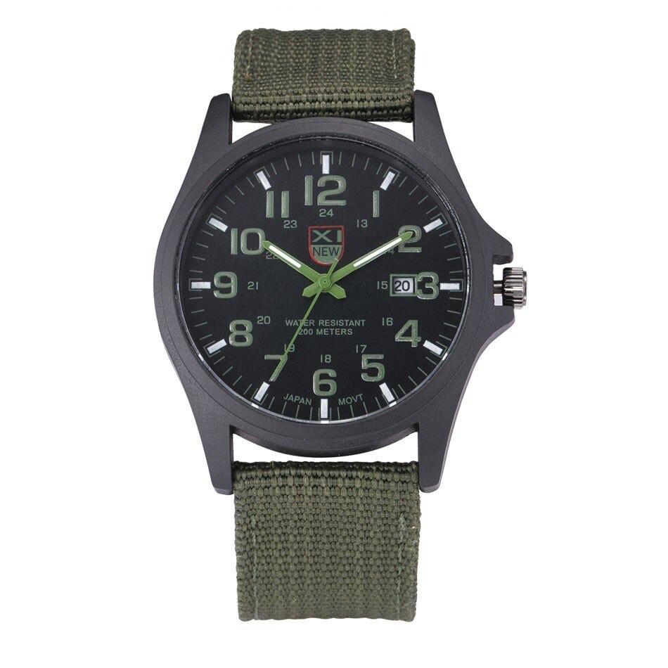 Tactical Watch LED Backlight Stainless Steel & Silicone Strap